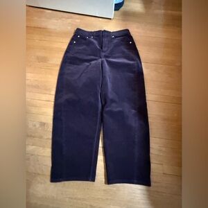 Spanx brown corduroy barrel leg pants, WL